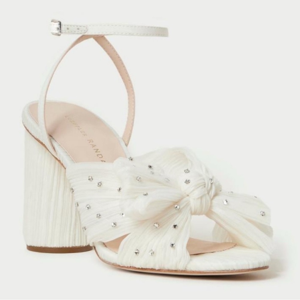 Loeffler Randall White Crystal Heels